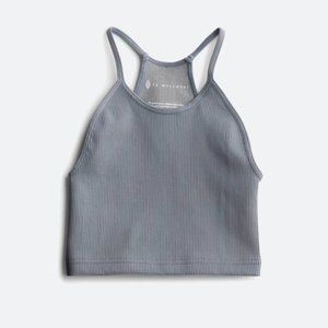 NWOT FP Movement by Free People Run Large Cropped Performance Tank Top Blue/Gray